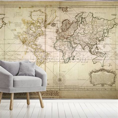 Historic World Map Wallpaper Mural Wallsauce Us