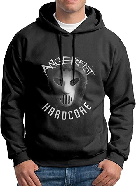 Mens Cotton Pullover Comfortable Hoodie Sweatshirt Print Angerfist Cotton Graphic 1 Hooded