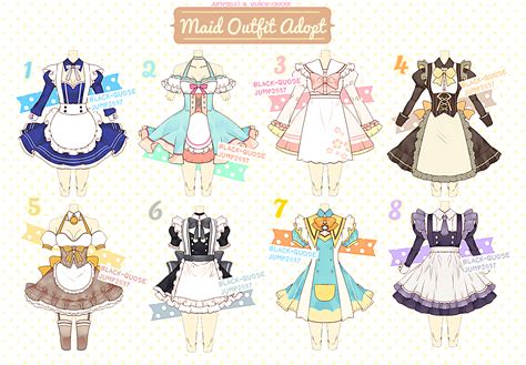 Closed Maid Outfit Adoptable 11 Drawing Anime Clothes Maid Outfit Character Design