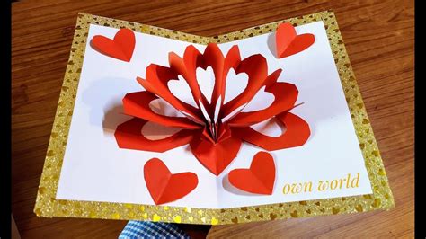 Diy 3d Heart ️ Pop Up Card Valentine Pop Up Card Manualidades