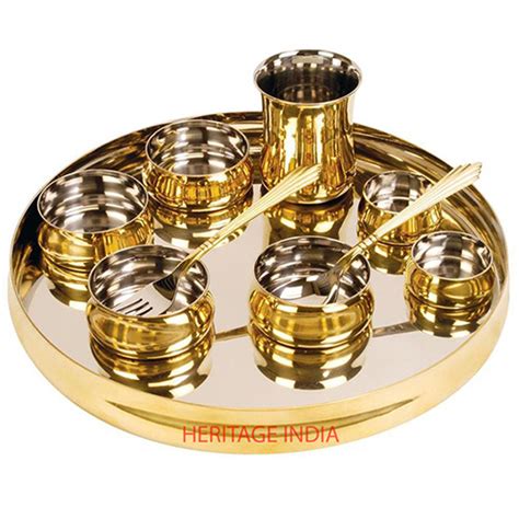 Polished Brass Thali Set At Best Price In New Delhi Heritage India