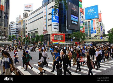 Shibuya Tokio Japan 30 Mai 2018 Shibuya Crossing Mit Viel