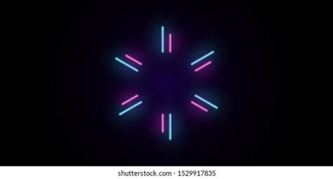 Neon Square Background Light Line Illustration Stock Illustration