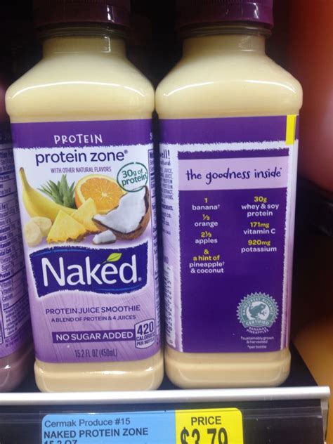 Naked Juice Protein Zone Juice Smoothie Protein Juice Coconut Protein