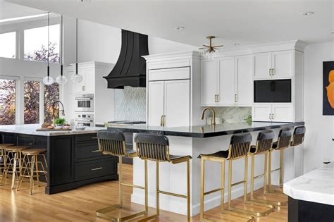 Before And After High End Black And Gold Kitchen Decorilla