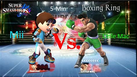 Super Smash Bros Wii U Boxing Ring Mii Vs Little Mac Youtube