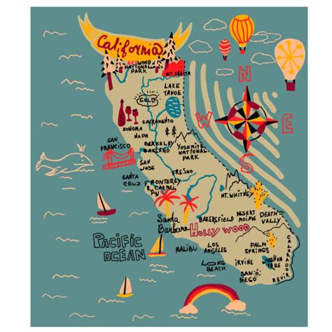 Cartoon Of State California Illustrations Royalty Free Vector Graphics