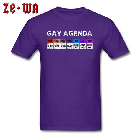 Gay Agenda T Shirt Funny 2019 Men T Shirt Gay Pride Lgbt Pride Tops
