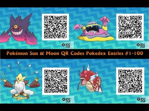 Where do i find qr codes in pokemon sun and moon? Pokemon Sun & Moon QR Codes Pokedex Entries #1-100 - YouTube