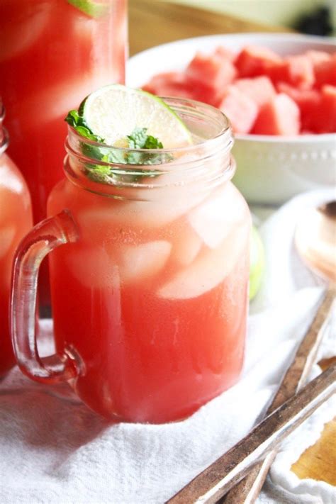 Watermelon Mint Refresher Recipe Watermelon Mint Yummy Drinks