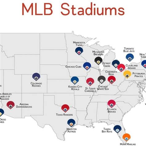 Printable Map Of Mlb Stadiums Printable Maps