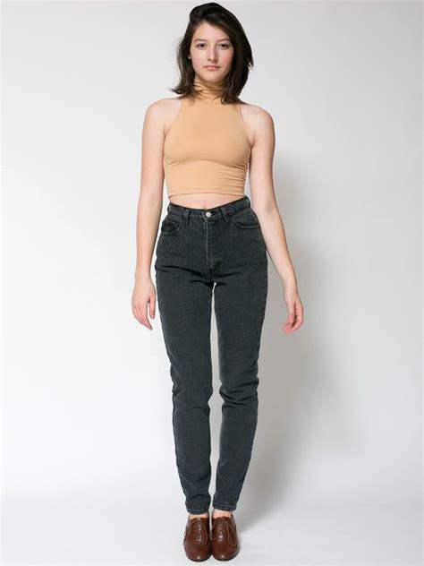 American Apparel High Waisted Jeans In Stone Wash Grunge Fashion Soft Indie Fashion Fashion