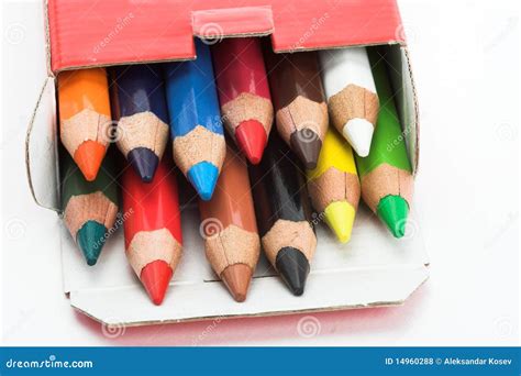 Color Pencils In The Box Royalty Free Stock Photos Image 14960288