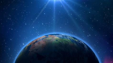 Planet Earth Rotating In Twinkling Sky Stock Motion Graphics Sbv