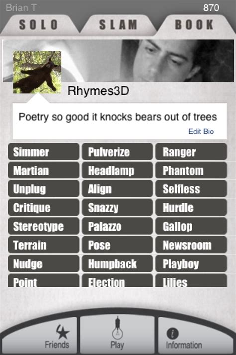 Read common sense media's words with friends 2 review, age rating, and parents guide. "Rhymes with Friends" Now Available in the App Store