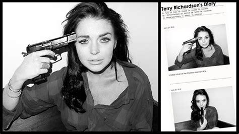 Lindsay Lohan Poses With A Gun For Controversial Fashion Photographer Terry Richardson The