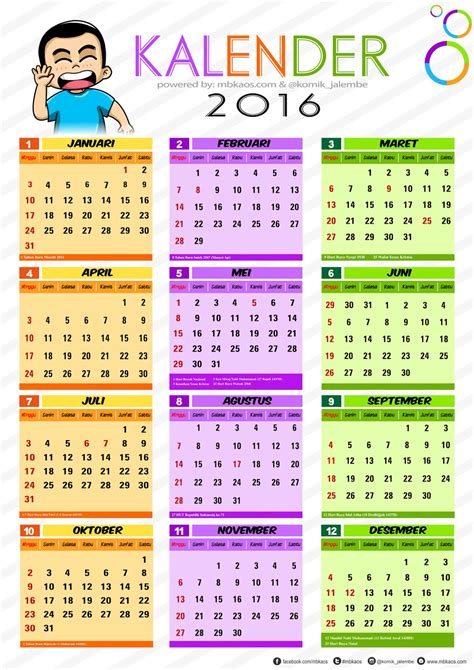 (till exempel vill skriva ut hemma eller på jobbet). Vector Kalender 2016 Mbkaos.com (Cdr/Jpg) - MBKaos