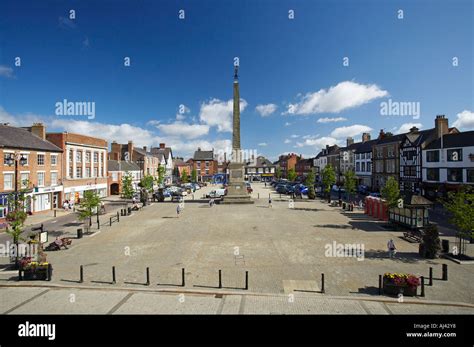 Market Place Ripon Town Centre North Yorkshire England Stock Photo