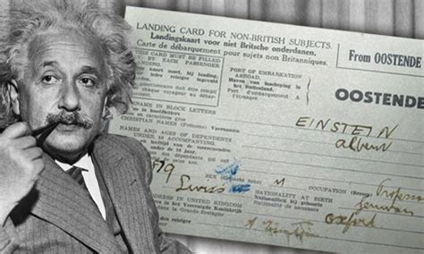 Albert Einsteins Immigration Papers Turn Up 80 Years After He Fled To