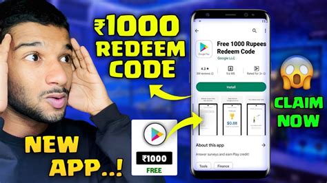 ₹1000 Redeem Code Claim Fast 🔥🔥 New App 😱 Free Redeem Code App 2024