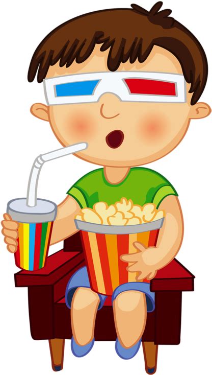 Png Free Download Clip Art Kid Watching Boy Watching Movie Png