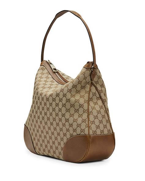 Gucci Bree Original Gg Canvas Hobo Bag In Tanbrown Brown Lyst