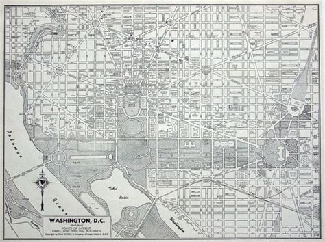 Port Washington City Road Map Poster Vintage T Map New York Map Art