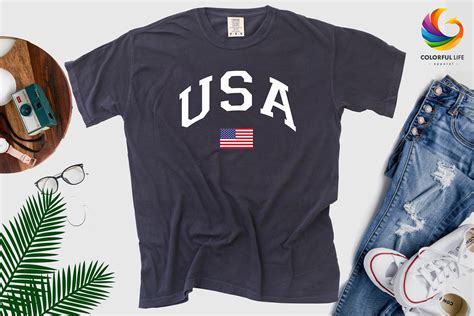 Buy Usa Flag Comfort Colors T Shirt Usa Shirt America Shirt 4th Online