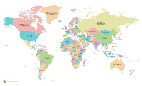 Mapa Mundi Para Imprimir E Montar