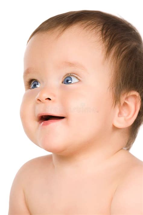 The Blue Eyed Baby Close Up Stock Photo Image Of Little Isolated