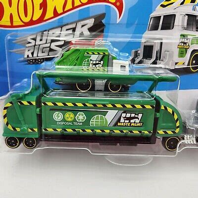 Hot Wheels Hauler Super Rigs Trash Basher W Total Disposal Vehicle