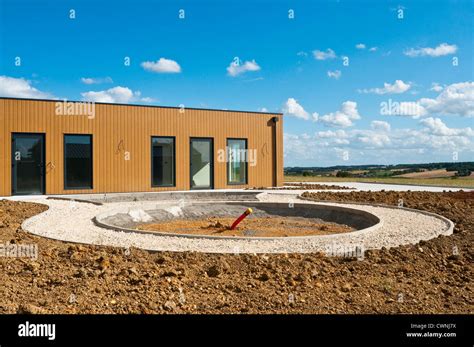 New Single Story Office Building Indre Et Loire France Stock Photo