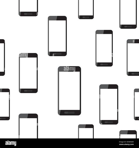 Smartphone Seamless Pattern Background Business Flat Vector