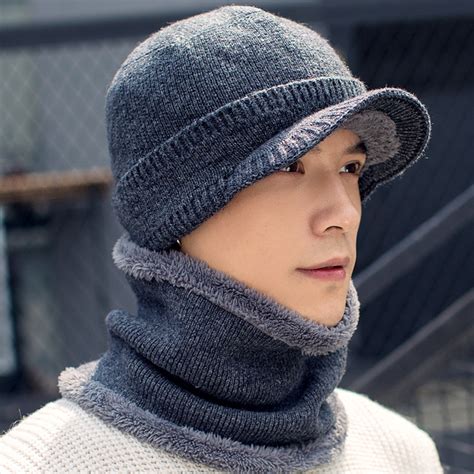 Winter Hats Skullies Beanies Hat For Men Women Wool Knit Warm Plush