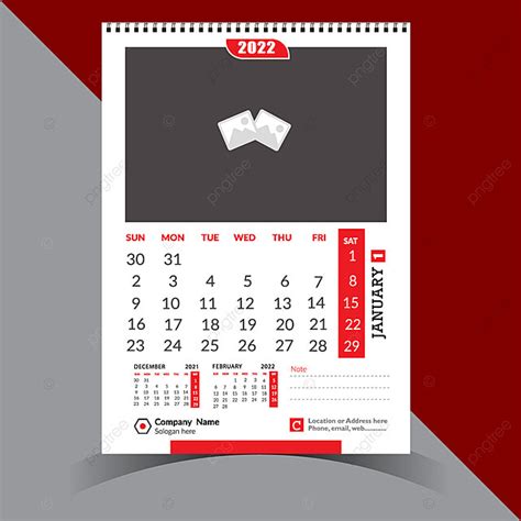 Modern And Creative Wall Calendar 2022 For Organization Template