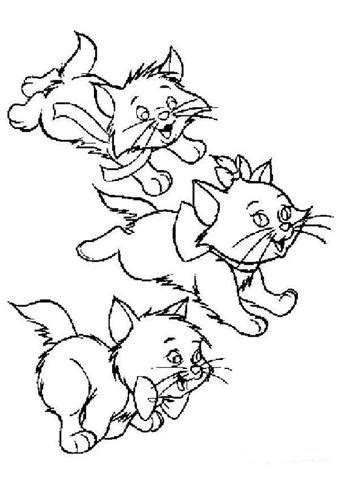 Three lovely cats is a complex, advanced level coloring page and by developing fine motor skills, kids can easily learn to write and manipulate small objects. The Marie Cat Coloring Pages | Team colors