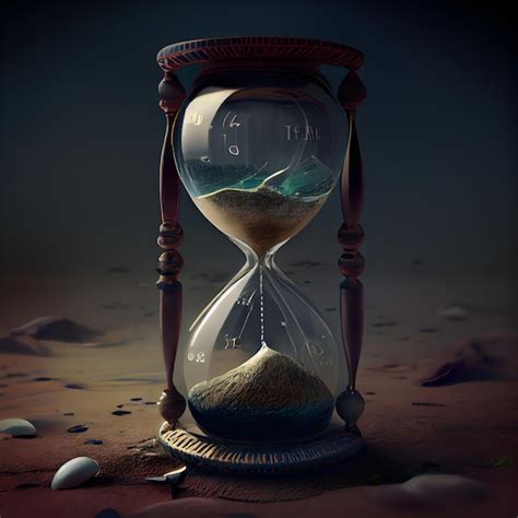 Premium Ai Image Hourglass With Sand Running Through The Time 3d