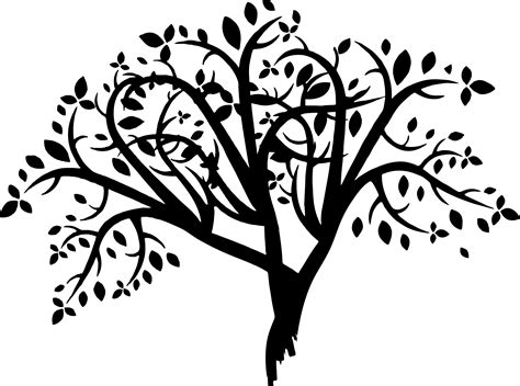 Clipart Abstract Tree Silhouette