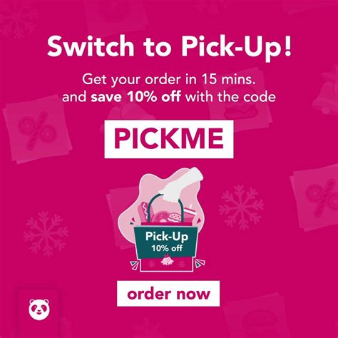 Foodpanda is giving out red envelopes with 4 vouchers worth $188!**. foodpanda - PICKME - it's so easy. 😉 Switch to Pick-Up!...