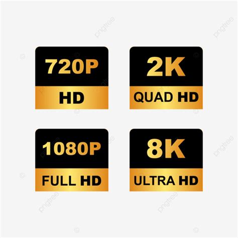 720p Hd 1080p Full 2k Quad 4k 8k Ultra Free Vector Tag Image 720p Hd
