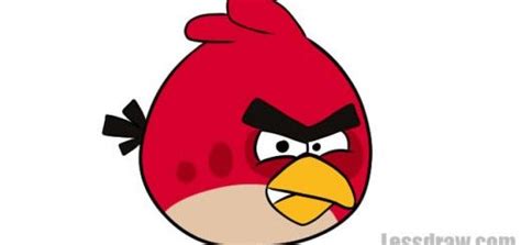 How To Draw Red Angry Bird Red Angry Bird Drawings Drawing Lessons