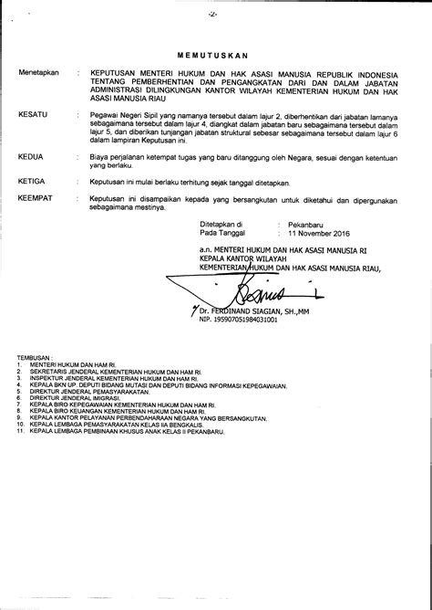 Contoh Surat Keputusan Pemberhentian Dosen Tetap Yayasan ...
