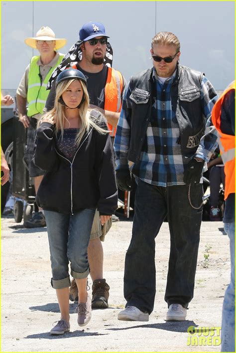 Ashley Tisdale And Charlie Hunnam Sons Of Anarchy Set Photo 2679595