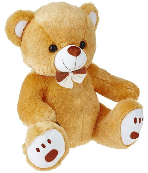 Webby Plush Cute Sitting Teddy Bear Soft Toys With Neck Bow And Foot