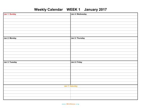 Weekly Calendar Download Weekly Calendar 2017 And 2018