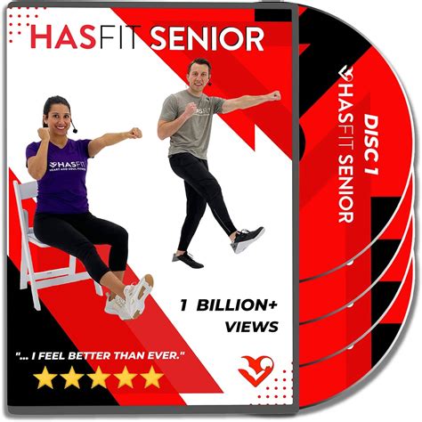 HASfit Exercises for Seniors DVD - 4 Discs - 16 Senior Workouts for