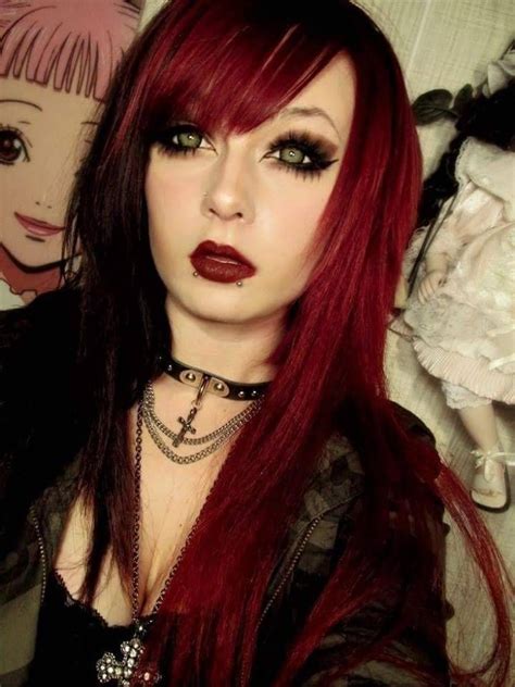 Rotes Haar Gotische Goth Beauty Gothic Hairstyles Goth Hair