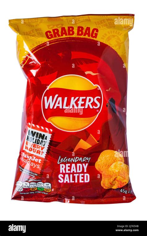 Packet Of Walkers Legendary Ready Salted Crisps Grab Bag Isolated On