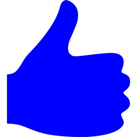 Blue Thumbs Up Icon Free Blue Hand Icons