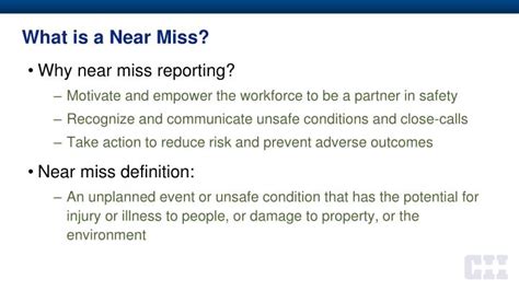 PPT - Using Near Miss Reporting to Enhance Safety Performance ...